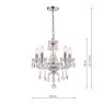 Laura Ashley Laura Ashley - Harriet 5 Light Crystal Polished Chrome Chandelier