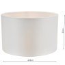 Dar Lighting Dar - Lyris Ivory Cotton Drum Shade (40cm)