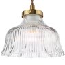 Dar Lighting Dar - Maude Pendant Natural Brass and Ribbed Glass