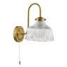 Dar Lighting Dar - Maude Wall Light Natural Brass and Ribbed Glass