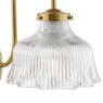Dar Lighting Dar - Maude Wall Light Natural Brass and Ribbed Glass