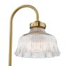 Dar Lighting Dar - Maude Table Lamp Natural Brass and Ribbed Glass