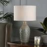 Laura Ashley Laura Ashley - Heathfield Ceramic Table Lamp Gloss Grey With Shade