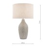 Laura Ashley Laura Ashley - Heathfield Ceramic Table Lamp Gloss Grey With Shade