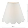 Dar Lighting Dar - Nerita Ivory Linen Tapered drum Shade 30cm