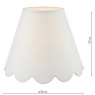 Dar Lighting Dar - Nerita Ivory Linen Tapered drum Shade 35cm