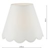 Dar Lighting Dar - Nerita Ivory Linen Tapered drum Shade 40cm