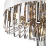 Dar Lighting Dar - Olin 5 Light Flush Polished Chrome and Smoked Glass