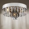 Dar Lighting Dar - Olin 5 Light Flush Polished Chrome and Smoked Glass