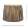 Laura Ashley Laura Ashley - Hemsley Pleated Silk Empire Drum Shade Grey 25cm/10 inch