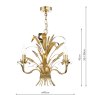 Dar Lighting Dar - Phaedra 3 Light Pendant Gold