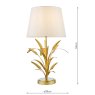 Dar Lighting Dar - Phaedra Table Lamp Gold With Shade