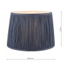 Laura Ashley Laura Ashley - Hemsley Pleated Silk Empire Drum Shade Midnight Blue 30cm/12 inch