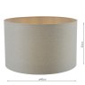 Dar Lighting Dar - Pyramid Grey Linen Drum Shade 40cm
