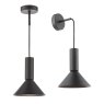 Dar Lighting Dar - Ragnar Pendant/Wall Light Satin Black