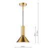 Dar Lighting Dar - Ragnar Pendant/Wall Light Natural Brass