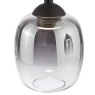 Dar Lighting Dar - Ramona 5 Light Bar Pendant Matt Black and Smoked Ombre Glass LED