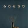 Dar Lighting Dar - Ramona 5 Light Bar Pendant Matt Black and Smoked Ombre Glass LED