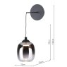 Dar Lighting Dar - Ramona Pendant/Wall Light Matt Black Ombre Glass LED