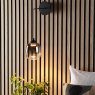 Dar Lighting Dar - Ramona Pendant/Wall Light Matt Black Ombre Glass LED