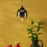 Dar Lighting Dar - Ramona Pendant/Wall Light Matt Black Ombre Glass LED