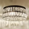 Dar Lighting Dar - Relena 4 Light Flush Matt Black and Crystal