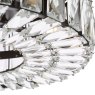 Dar Lighting Dar - Relena 4 Light Flush Matt Black and Crystal