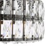 Dar Lighting Dar - Relena 4 Light Flush Matt Black and Crystal