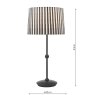 Dar Lighting Dar - Sosa Table Lamp Matt Black With Shade