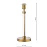 Dar Lighting Dar - Sylvester Table Lamp Antique Brass and Glass Base Only