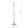 Dar Lighting Dar - Sylvester Floor Lamp Antique Brass and Glass Base Only