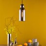 Dar Lighting Dar - Tao Pendant Matt Black and Smoked Glass