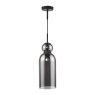 Dar Lighting Dar - Tao Pendant Matt Black and Smoked Glass
