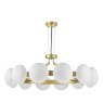 Dar Lighting Dar - Tauri 12 Light Pendant Matt Gold and Opal Glass