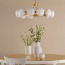 Dar Lighting Dar - Tauri 12 Light Pendant Matt Gold and Opal Glass