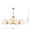 Dar Lighting Dar - Tauri 12 Light Pendant Matt Gold and Opal Glass