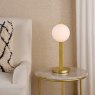 Dar Lighting Dar - Tauri Table Lamp Matt Gold and Opal Glass