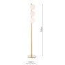 Dar Lighting Dar - Tauri 3 Light Floor Lamp Matt Gold and Opal Glass