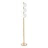 Dar Lighting Dar - Tauri 3 Light Floor Lamp Matt Gold and Opal Glass