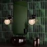 Dar Lighting Dar - Teva Wall Light Polished Chrome and Faceted Acrylic IP44