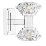 Dar Lighting Dar - Tiana 2 Light Wall Light Polished Chrome and Faceted Acrylic