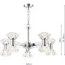 Dar Lighting Dar - Tiana 10 Light Armed Pendant Polished Chrome