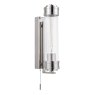Dar Lighting Dar - Tommaso Bathroom Wall Light Polished Nickel and Ribbed Glass IP44