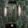Dar Lighting Dar - Tommaso Bathroom Wall Light Polished Nickel and Ribbed Glass IP44