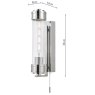 Dar Lighting Dar - Tommaso Bathroom Wall Light Polished Nickel and Ribbed Glass IP44