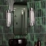 Dar Lighting Dar - Tommaso Bathroom Wall Light Polished Nickel and Ribbed Glass IP44
