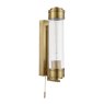 Dar Lighting Dar - Tommaso Bathroom Wall Light Antique Bronze and Ribbed Glass IP44