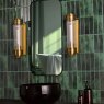 Dar Lighting Dar - Tommaso Bathroom Wall Light Antique Bronze and Ribbed Glass IP44