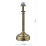Dar Lighting Dar - Virgil Rechargeable Table Lamp Matt Antique Brass Base Only LED