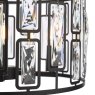 Dar Lighting Dar - Zoelle 5 Light Pendant Matt Black and Crystal